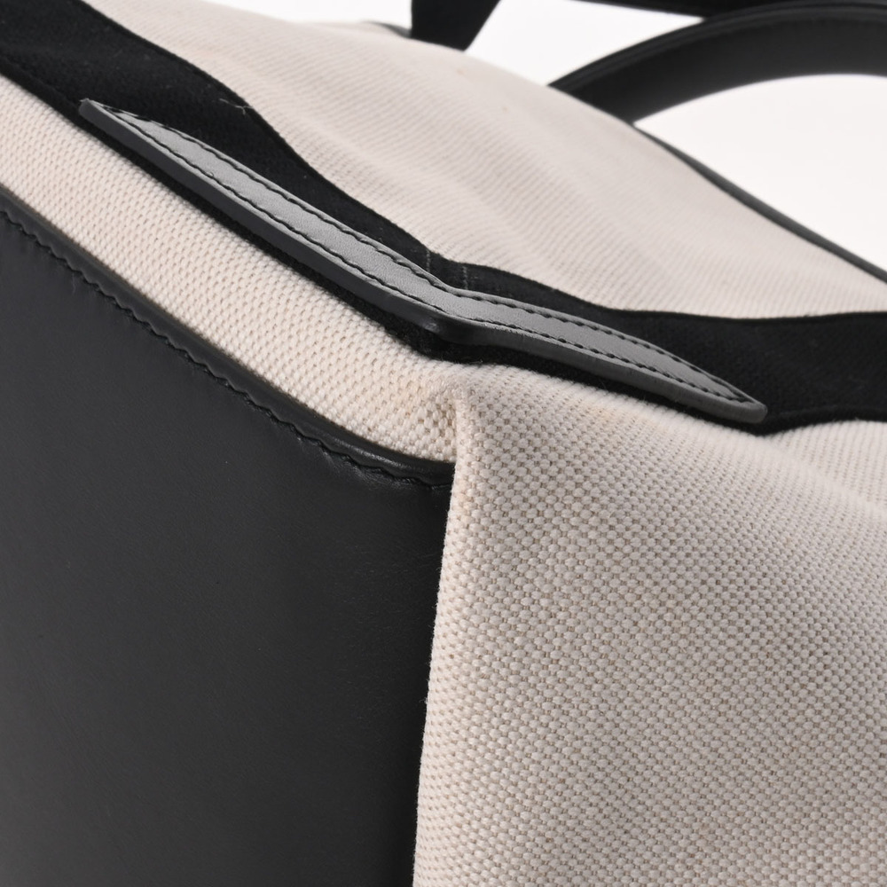 Balenciaga Blue Black Cabas Canvas White Handbag Navy The - Picture 9 of 11